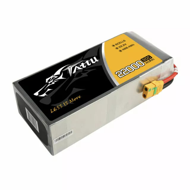 Tattu 22.2V 30C 6S 22000mAh Lipo RC Drone Battery With XT90 Plug For UAV